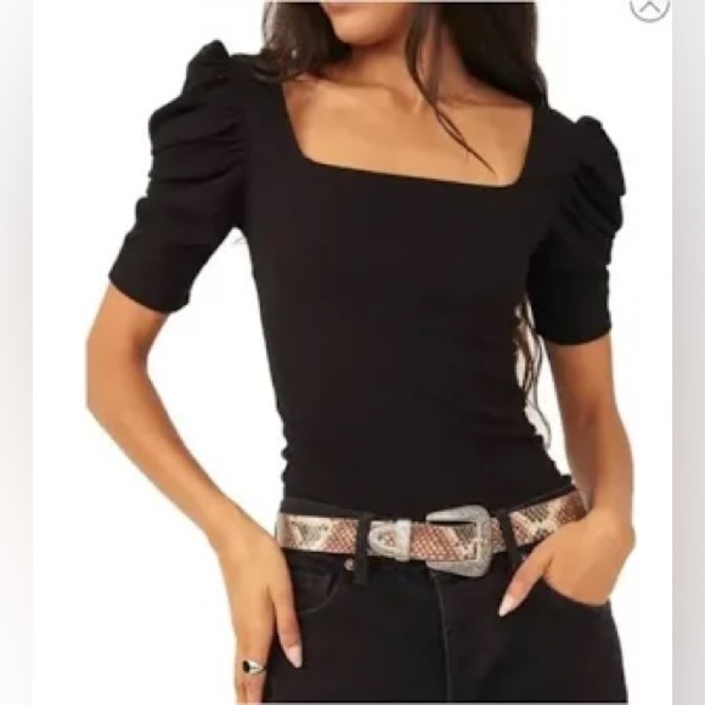 We The Free Ruched Sleeve Blouse